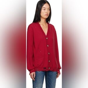 R13 Distressed Oversized Cardigan